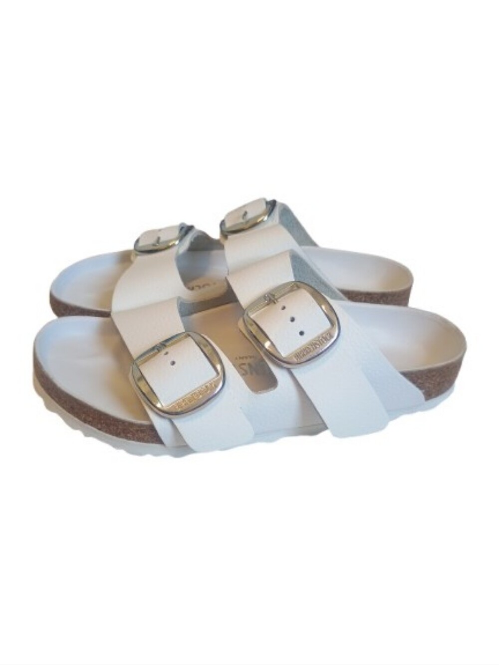 Birkenstock LEATHER Arizona Big Buckle White Sandal SIZE: 36
